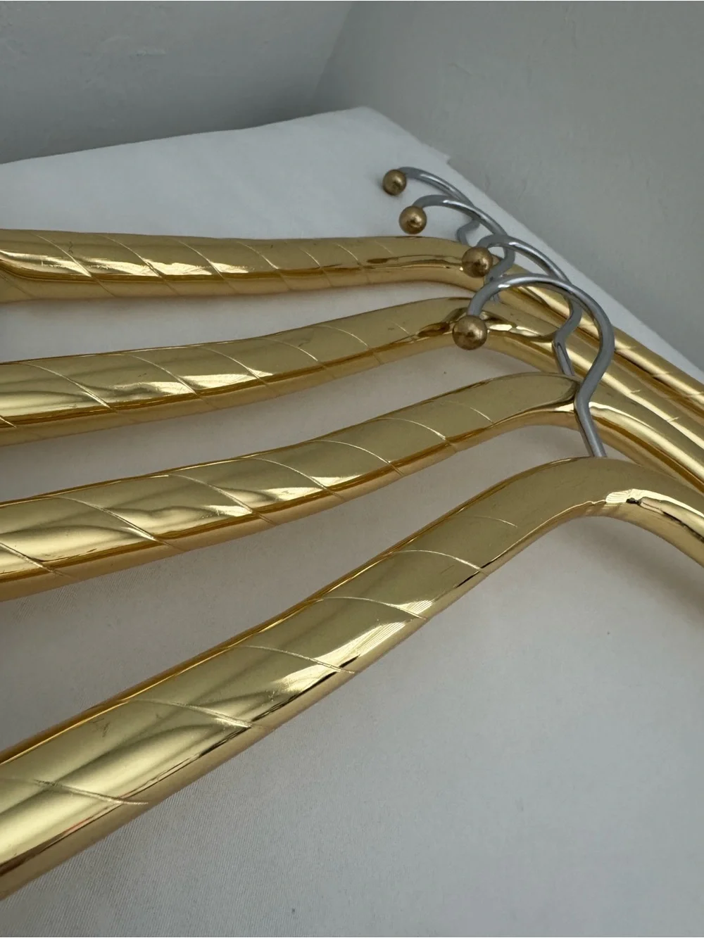Brass Tubular “Hollywood” Hangers Set of 4